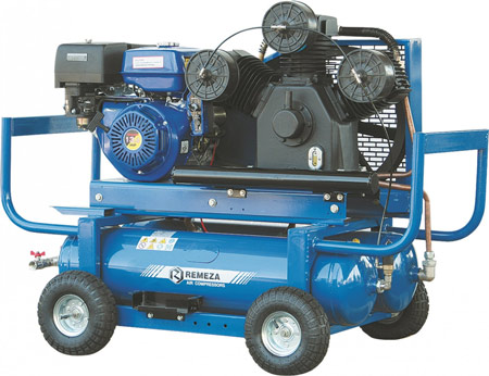 Компрессор Remeza 90 л СБ 4/С- 90 LB75 SPE390E бензиновый со стартером