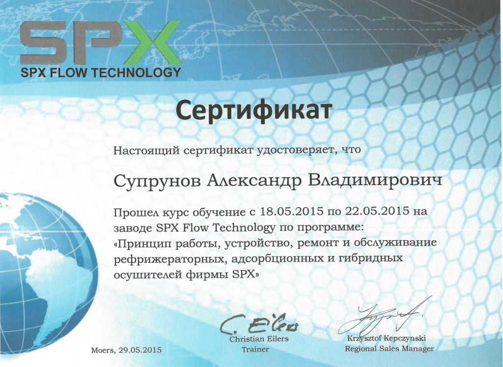 Сертификат SPX