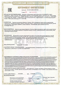 Сертификат ТР ТС РМ 230 280 2,9 МПа