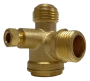 Клапан обратный правый 1/2"Mх1/2"Mх1/8"F